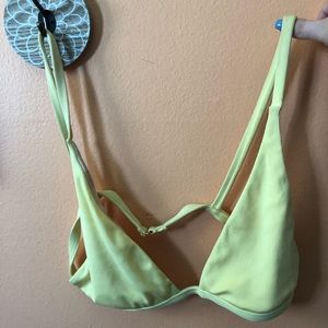 Pale yellow bathing suit!